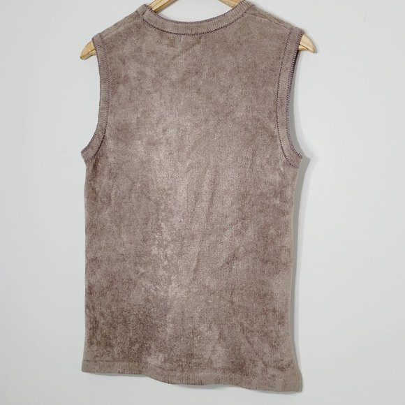 Moffi Vintage Coquette Soft Sweater Vest Cozy Grandma Pockets Retro Cottagecore - Picture 6 of 10